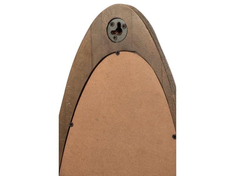  Miroir mural ovale en bois nils 100cm marron  - Conforama C