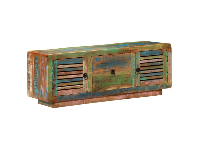  Meuble tv - banc tv - meuble de rangement 110x30x40 cm bois massif de récupération  - Conforama B