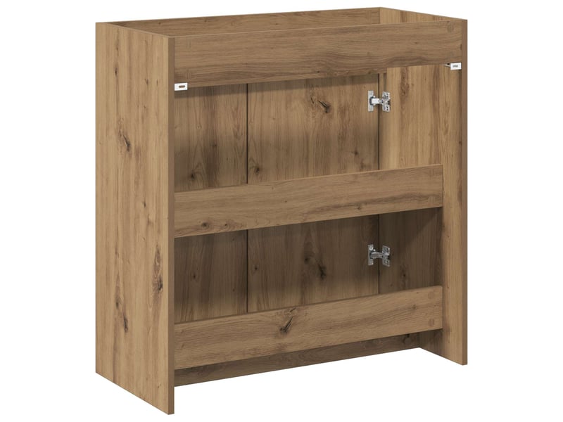  Meuble sous lavabo de salle de bain, commode chêne artisanal shl8423  - Conforama D