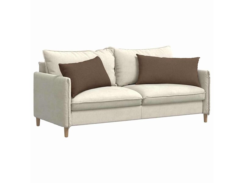 Lot de 2 coussins de canapé, coussins décoratifs tissu marron 80 x 40 cm cf58904 - Conforama C