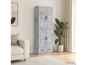 Buffet - ensemble de meubles 2 pc gris béton bois d'ingénierie