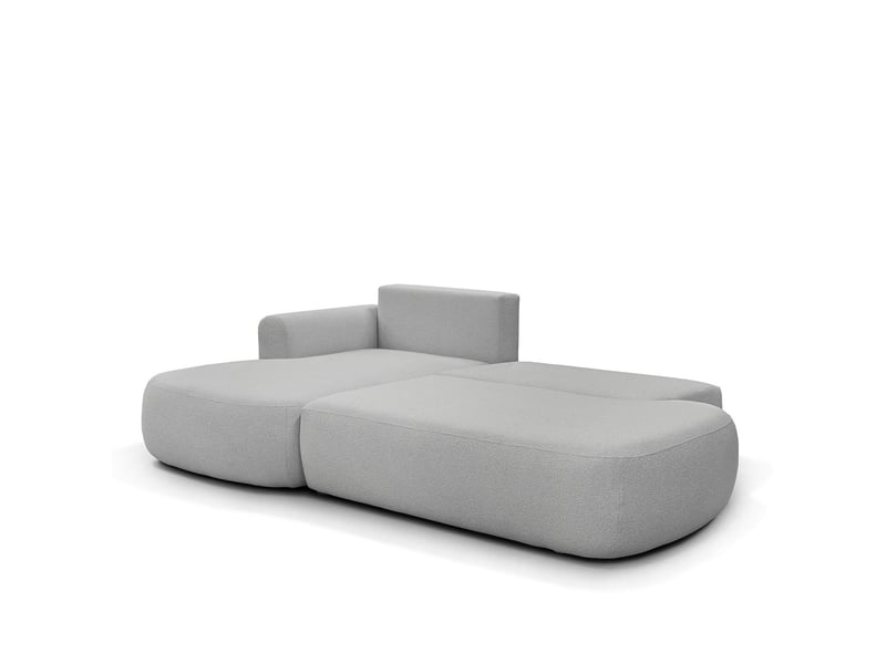 Canapé molino convertible 4 places angle gauche gris clair laine bouclée 3CA61.LO.4AC.G.16 - Conforama D