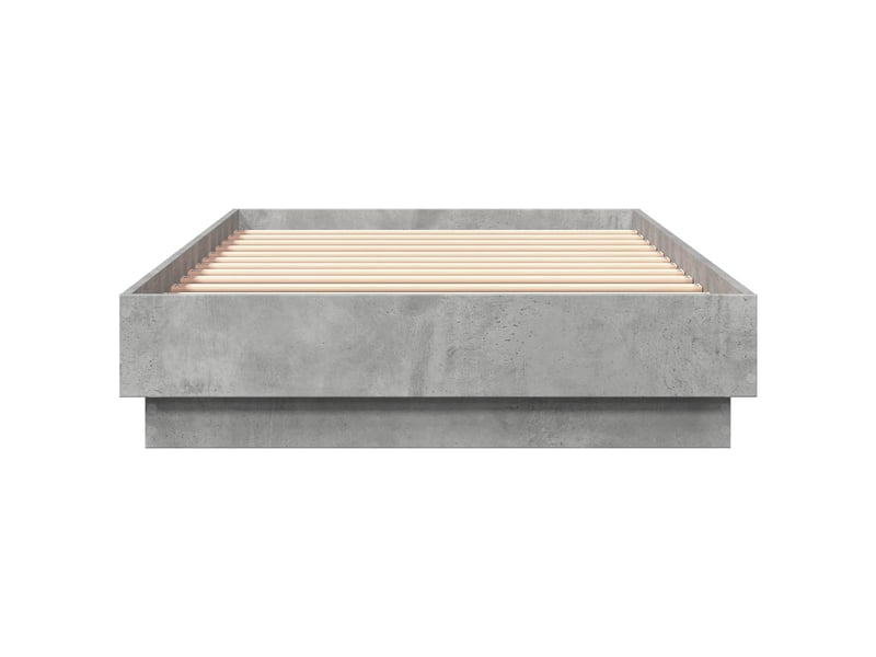  Lit simple- lit adulte -  cadre de lit au sol gris béton 80 x 200 cm bois d'ingénierie  - Conforama C