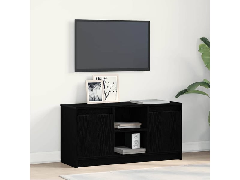  Meuble tv - unites tv 100 x 34 x 50 cm noir bois d'ingénierie  - Conforama B