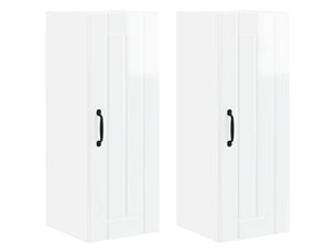 Meuble mural de cuisine, armoire de cuisine 2 pcs blanc brillant bois d'ingénierie shl4402