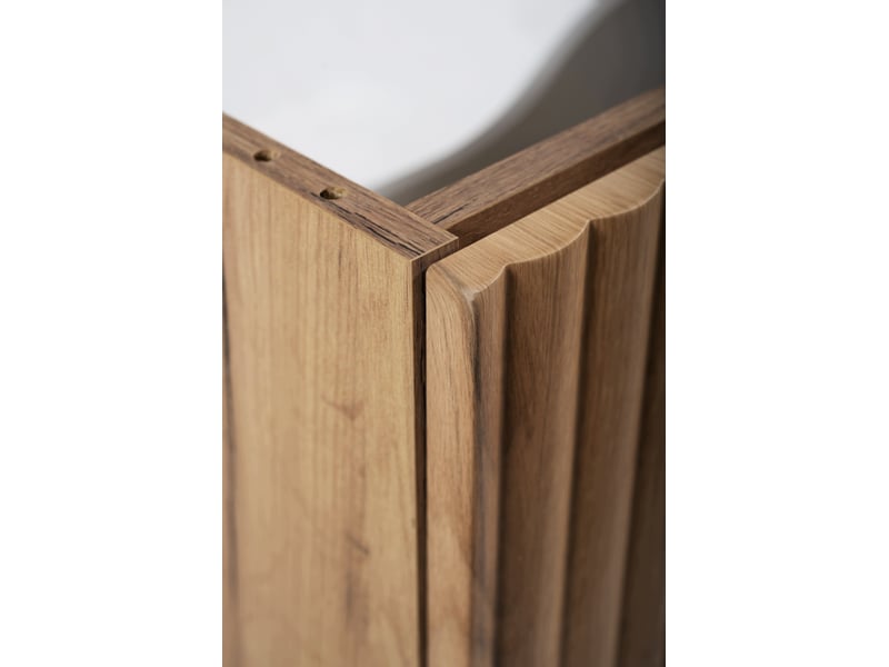  Meuble sous vasque suspendu bello chêne craft 80 cm  - Conforama R