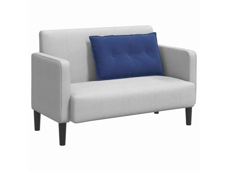  Coussin de dos, coussin de dossier bleu police 80 x 50 cm tissu en velours côtelé cf54573  - Conforama C