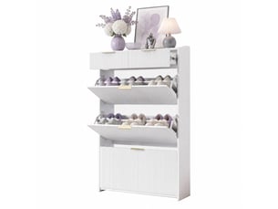 Meuble à chaussures 18 paire(s)  HAVRYA   coloris blanc