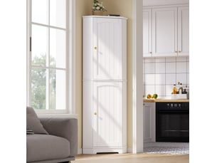 Armoire d'angle 42x42x166 cm 2 portes et tablettes réglables mdf blanc