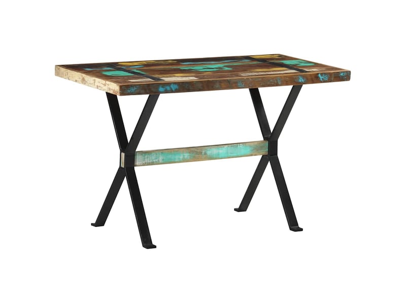  Table à manger, table de salle à manger 120x60x76 cm bois de récupération massif  - Conforama B