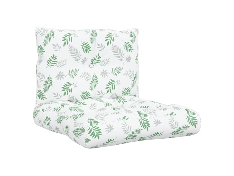  Lot de 2 coussins de palette, coussins de canapé motif de feuilles tissu oxford cf59572  - Conforama A