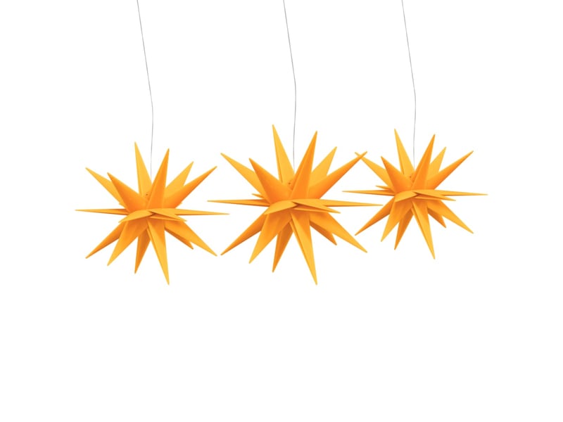  Lumières de noël avec led 3 pcs pliable jaune  - Conforama D