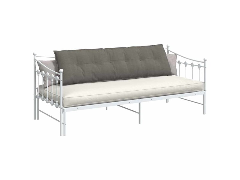 Coussin de dos, coussin de dossier gris clair 180 x 50 cm tissu en velours côtelé cf54663 - Conforama C