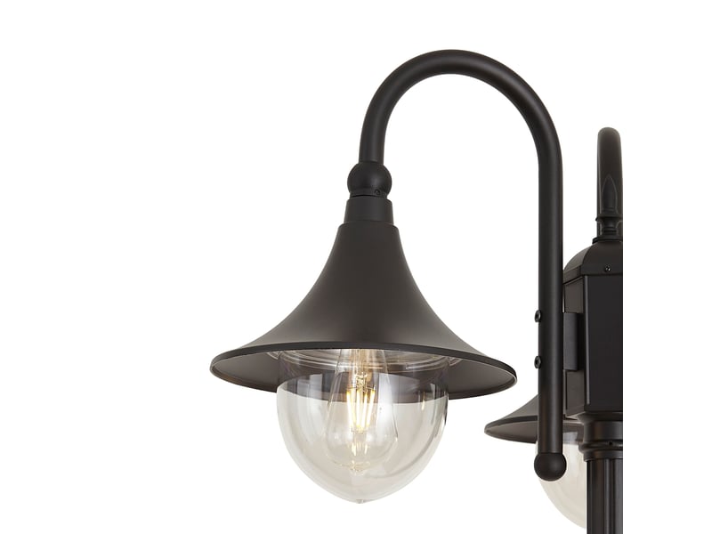 Lanterne d'extérieur classique noire 200cm 3 lumières ip44 - daphne  - Conforama B