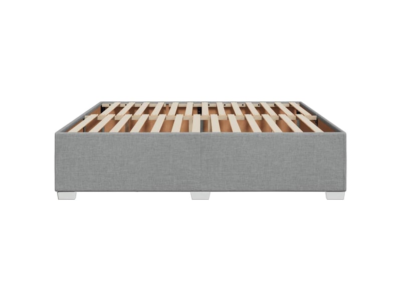 Lit double- lit adulte -  cadre de lit sans matelas gris clair 200x200 cm tissu  - Conforama D