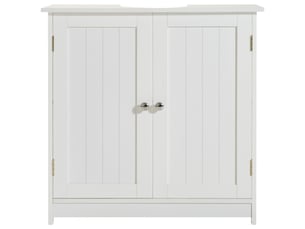 Meuble sous lavabo blanc avec découpe en u, 60 x 30 x 60 cm