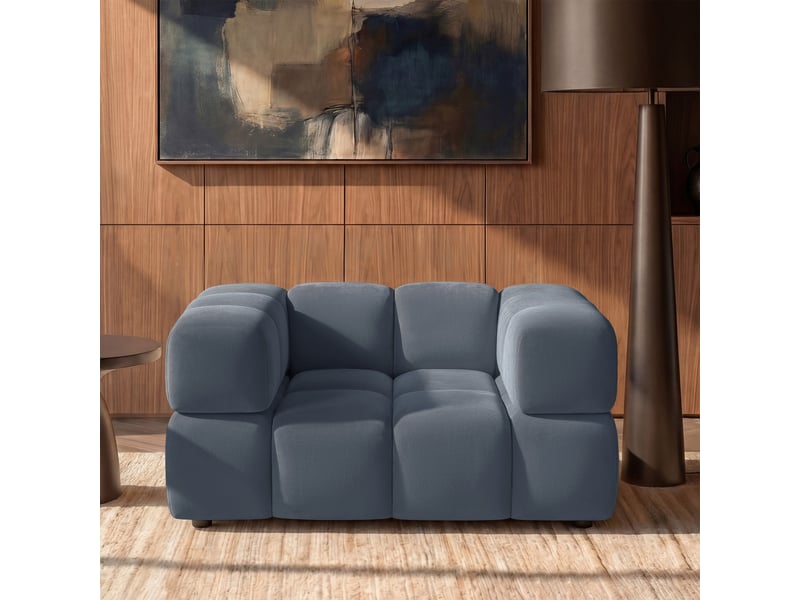  Selsey hollme - fauteuil coque - 150 cm - velours bleu clair Hollme - Conforama B