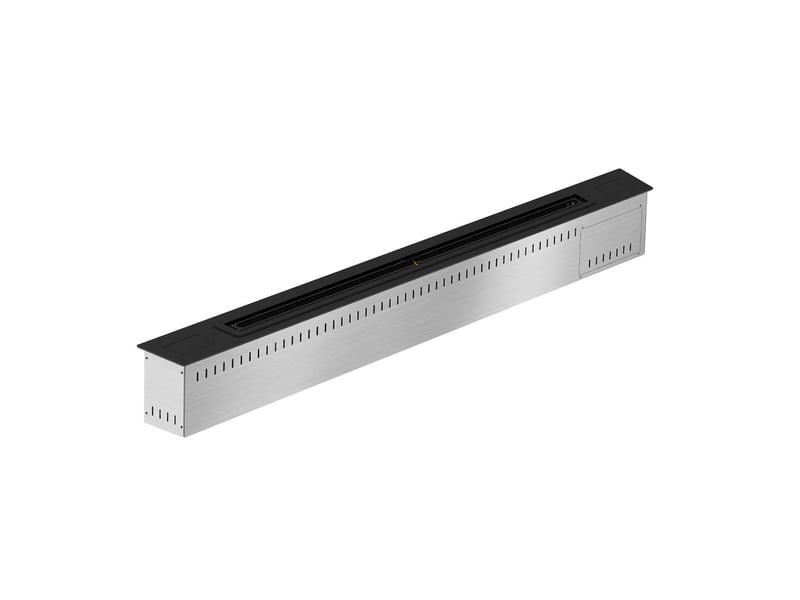 Slim 100 - brûleur à bioéthanol intégré automatique 90,8 x 16,8 x 12,8 cm 5,5 l application intelligente en acier - Conforama E