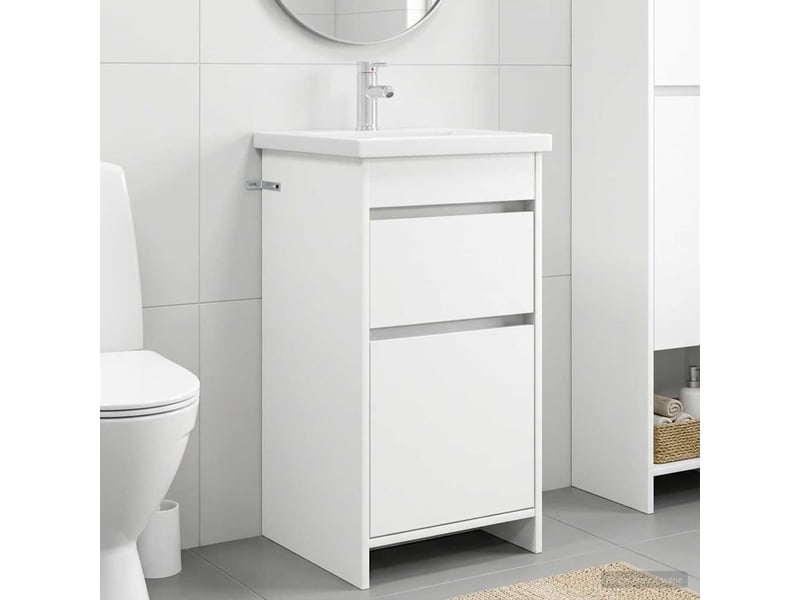  Meuble de salle de bain avec évier blanc 42x40x84.5 cm shl2618  - Conforama B