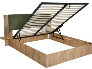 Lit coffre 140x190 cm BOBOCHIC  ISYA coloris vert