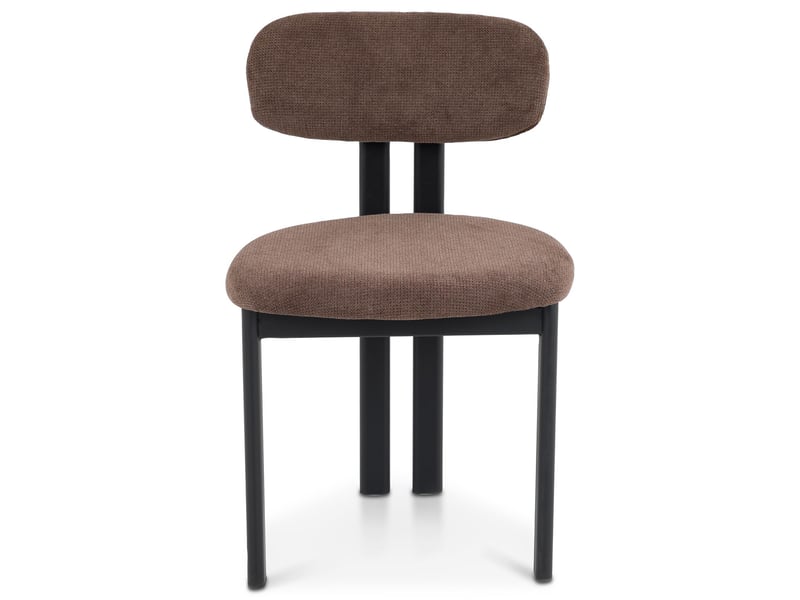  Lot de 2 chaises franca de salle à manger en tissu - brun  - Conforama D