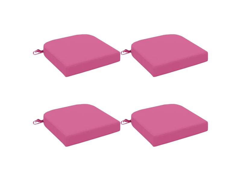  Lot de 4 coussins de siège, coussins d'assise soest 100 % polyester rose cf60796  - Conforama A