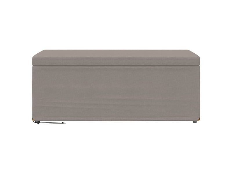  Tabouret bas, ottoman taupe 101x41x40 cm tissu et bois stratifié  - Conforama D