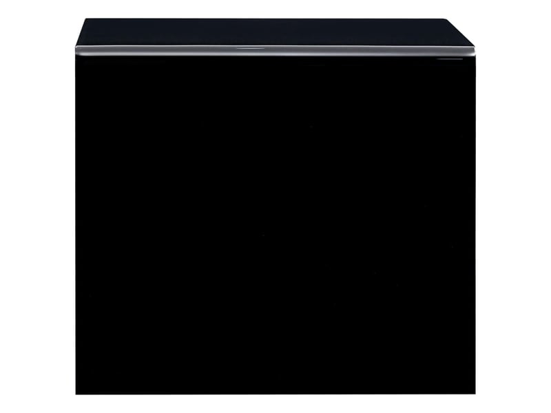  Table basse | table de salon noir 50x50x45 cm verre trempé  - Conforama C