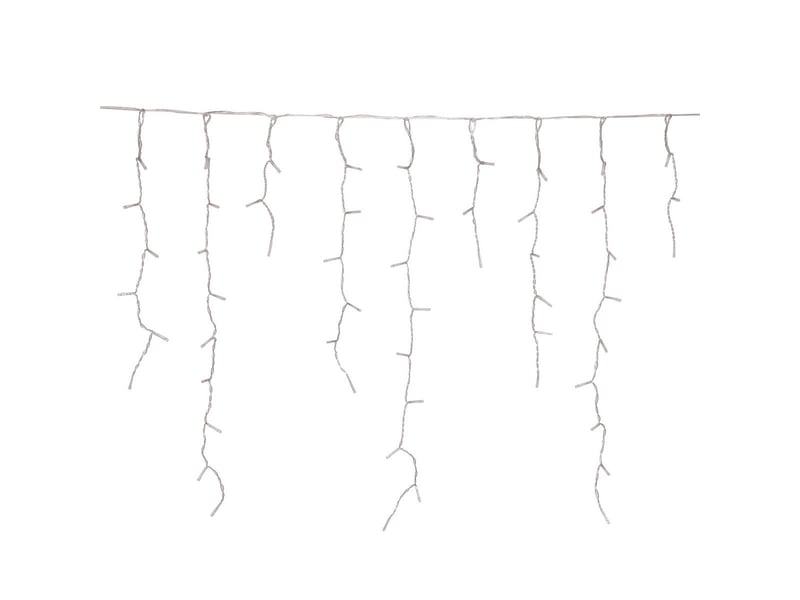  Rideau lumineux stalactite d'extérieur l. 500 cm 300 led blanc froid 13 fonctions sur secteur  - Conforama A