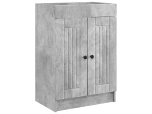 Armoire sous évier de salle de bain, meuble de rangement gris béton shl1053