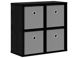 Buffet - bahut - meuble de rangement chêne noir 49,5 x 22 x 47 cm