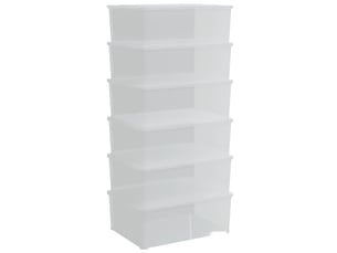 Boîtes de rangement en plastique 6 pcs 10 l empilables
