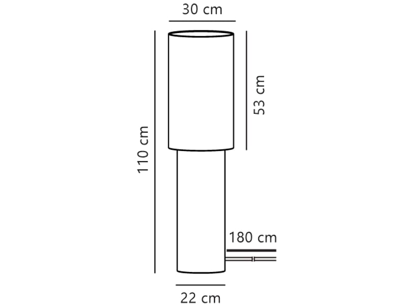 Lampadaire izara 110 textile beige , h. 110 - ip20 - e27 nordlux intérieur 2612924009 - Conforama E