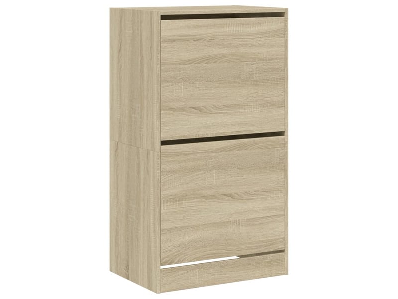  Meuble à chaussure | armoire à chaussures 2 tiroirs rabattables chêne sonoma shl3631  - Conforama A