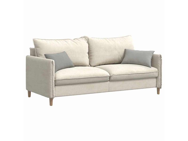  Lot de 2 coussins de canapé, coussins décoratifs tissu gris clair 50 x 30 cm cf58839  - Conforama C