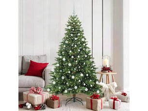 Sapin de noël - arbre de noël artificiel avec 300 led vert 180 cm pe et pvc