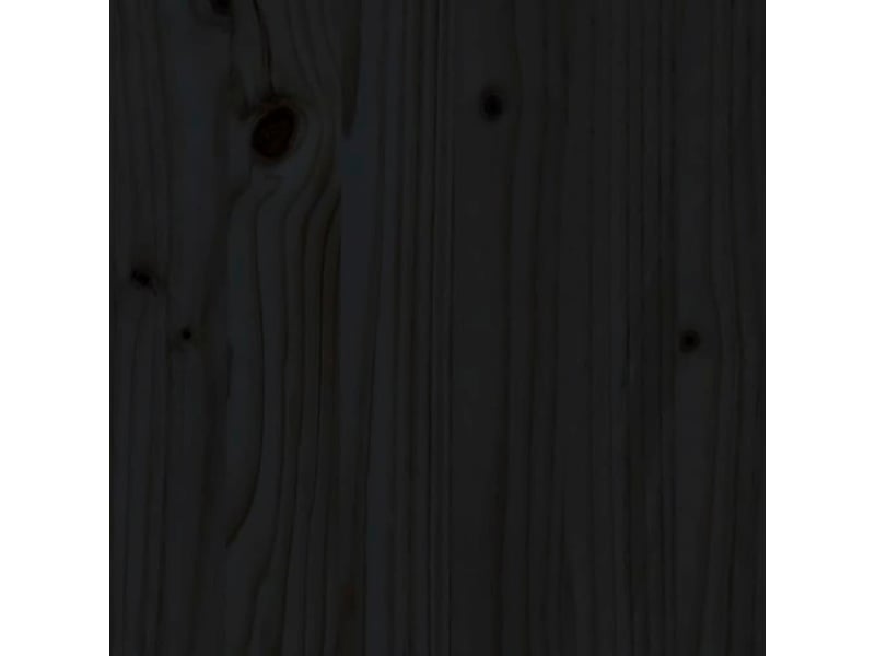  Lit double- lit adulte -  cadre de lit sans matelas noir bois massif de pin 200x200 cm  - Conforama D