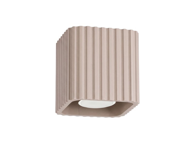 Plafonnier riff 1 taupe gu10 aluminium moderne 10x10x10cm SL.3036 - Conforama A