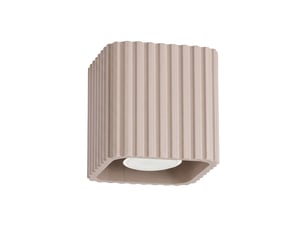 Plafonnier riff 1 taupe gu10 aluminium moderne 10x10x10cm
