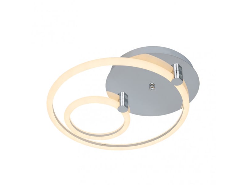  Fabrilamp alya, plafonnier, moderne, led, 37 w, 4995 lm, 3000-4000-6500 k, chromé, 9 x 44 x 40 cm 172082020 - Conforama C