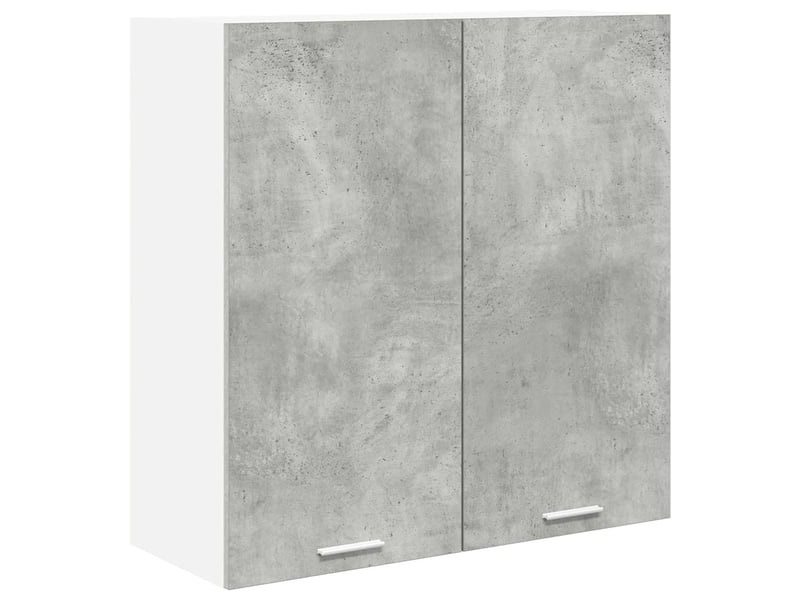  Armoire suspendue moderne rangement spacieux 80 x 31 x 80 cm en bois d'ingénierie gris béton 02_0053324  - Conforama A