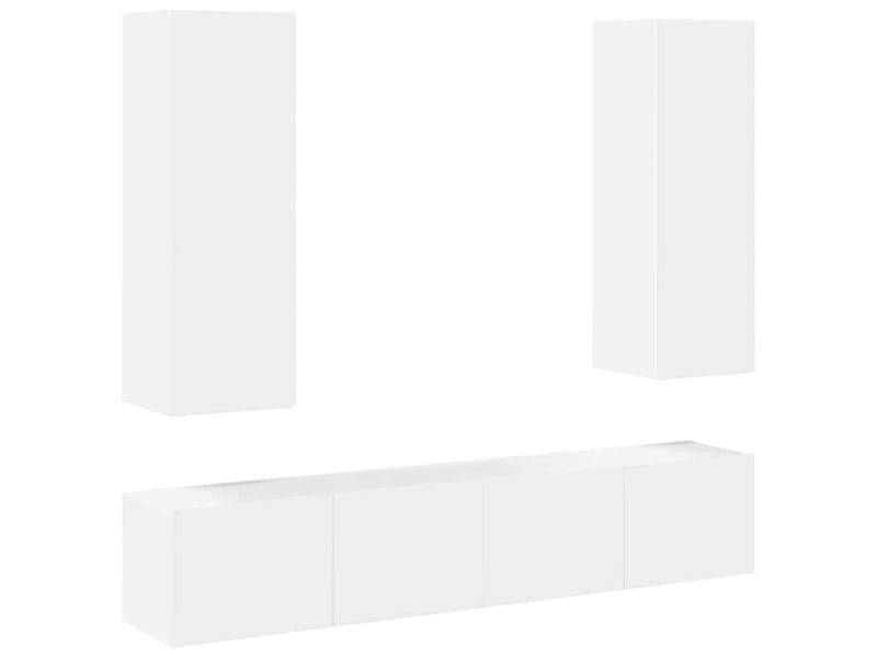  Ensemble de meubles tv 4 pcs blanc bois d'ingénierie shl45414  - Conforama A