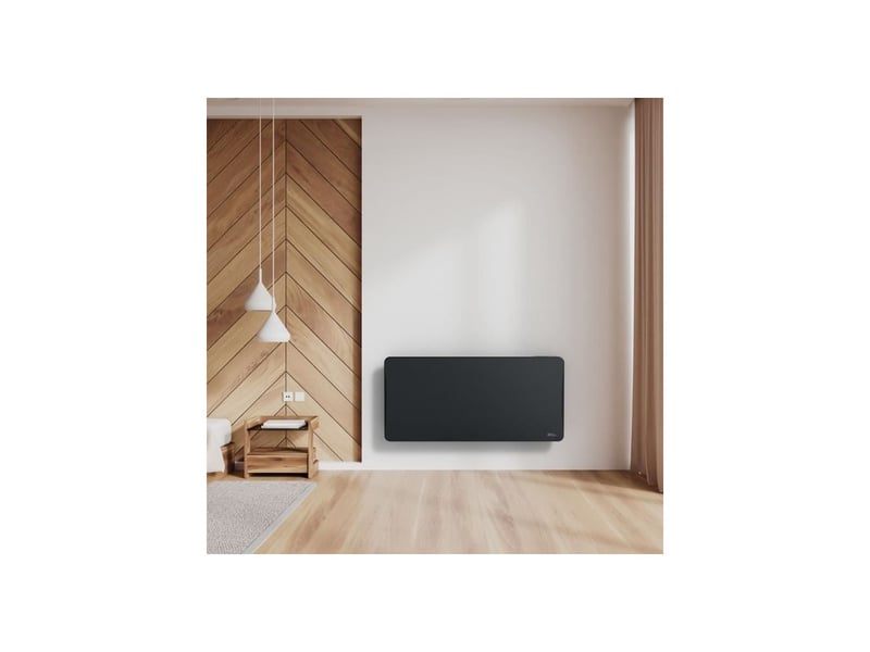  Radiateur inertie ceramique mural noir wtzeus20-n 2000w ip24 thermostat lcd WAR1756643551222 - Conforama E