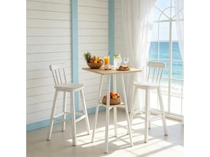Table debout élégante avec étagère – bar carré pour 2 personnes – table de cuisine avec rangement