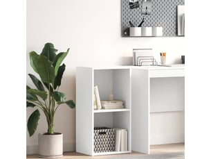 Bibliothèque de bureau blanc 40x30x76,5 cm bois d'ingénierie
