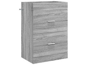 Meuble sous lavabo de salle de bain, commode sonoma gris shl6551