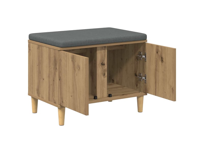  Banc d'entrée, banc interieur chêne artisanal 60x38x46 cm shl20261  - Conforama E