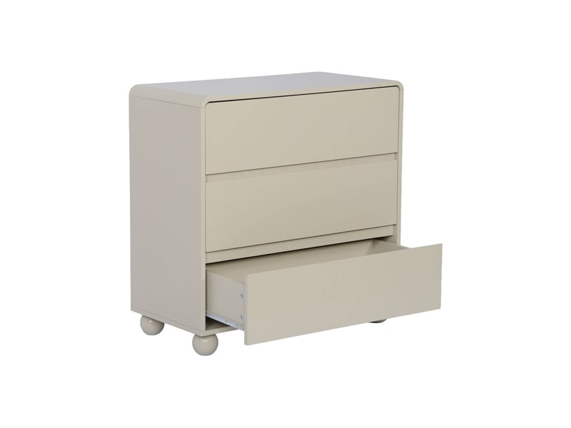  Commode enfant décor bois laqué 3 tiroirs beige - noushka  - Conforama C