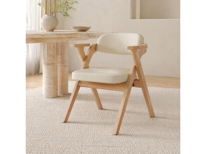 Lot de 2 chaises de salle à manger pliantes,64,5x66,5x76 cm,lin,beige - Conforama B