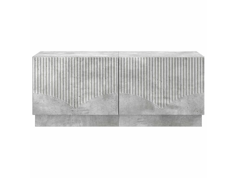  Meuble tv - banc tv - meuble de rangement gris béton bois d'ingénierie  - Conforama E